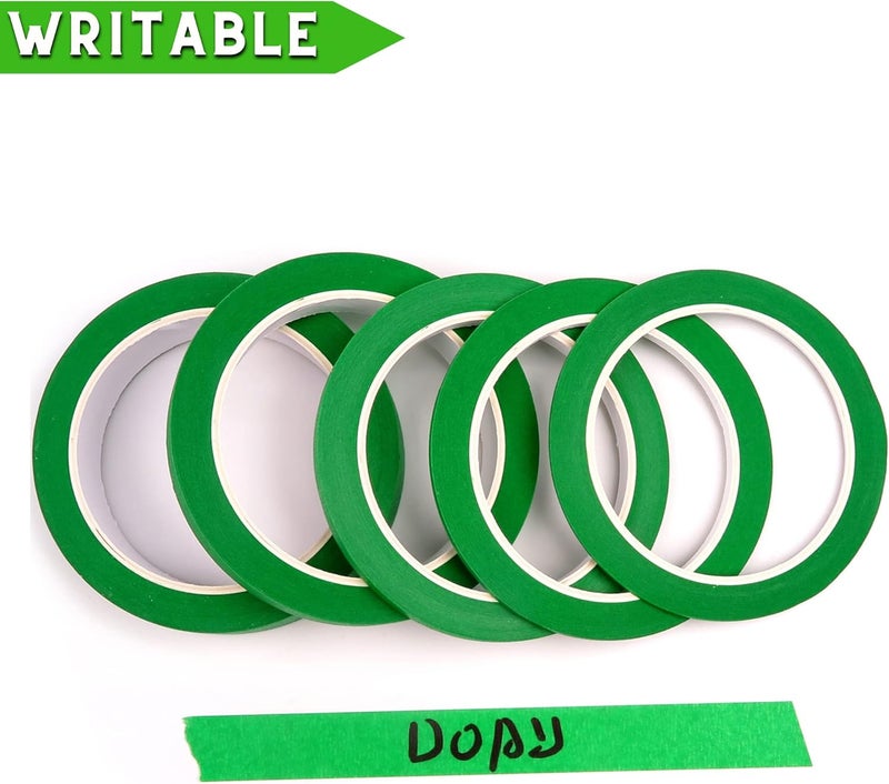 DOAY 5 Rolls Pinstripe Tape - Masking Tape 1/16", 1/8", 1/4", 1/2", 3/4" - Thin Painters Masking Automotive Tape for DIY, Car, Auto, Paint, Art, Tumblers (Green) - Image 5